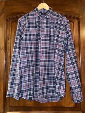 Polo by Ralph Lauren Navy & Pink Plaid Button-Down Shirt - Men